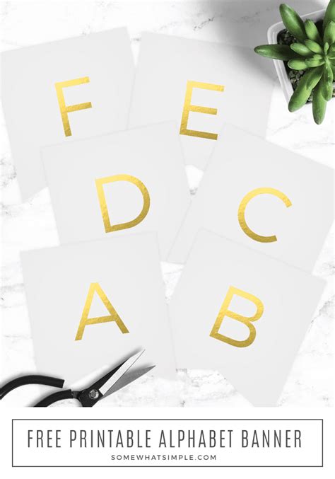 printable classic alphabet banner pennants  directions