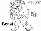 Beast Coloring Pages Beauty Getdrawings sketch template