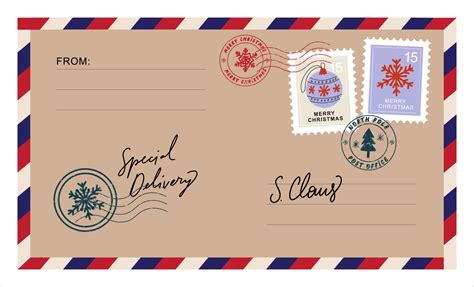 christmas envelope  stamps seals  inscriptions  santa claus