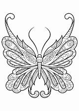 Intricate Coloring Pages Mandala Butterfly Getcolorings Printable sketch template