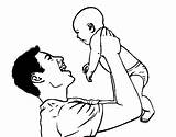 Baby Father Coloring Coloringcrew sketch template