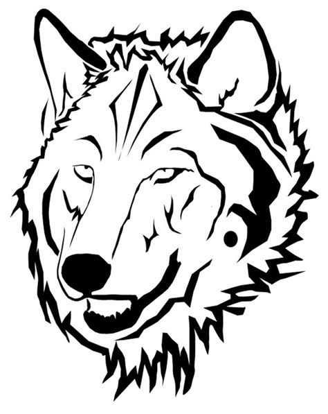 wolf head coloring pages  getdrawings