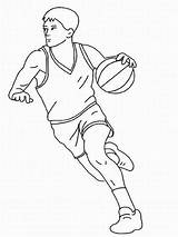 Coloring Pages Track Field Popular Basketball sketch template