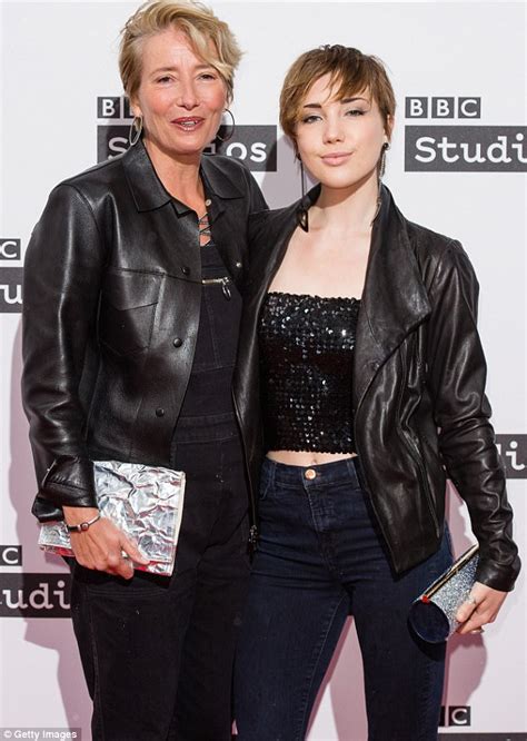 emma thompson matches in leather with daughter gaia wis daily mail online