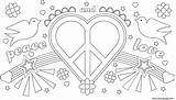 Paix Coloriage Amour Symboles Imprimer sketch template