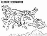 Chariot Elijah Chariots Elisha sketch template