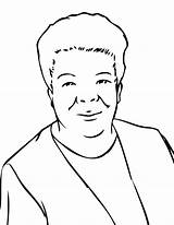 Maya Angelou Coloring Printable Pages Template sketch template
