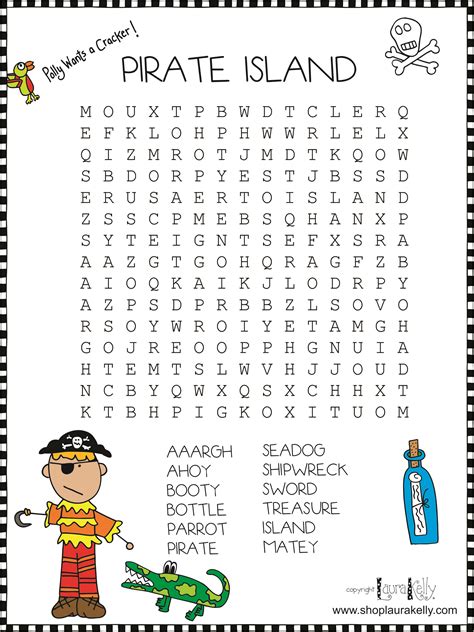 crossword  images pirate words pirate activities pirate games