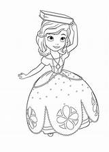 Coloring Princess Pages Sofia First Disney Printable Print Anna Kids sketch template