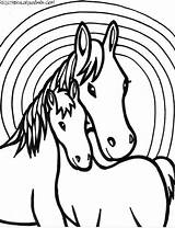 Horse Coloring Pages Baby Mom Getcolorings sketch template