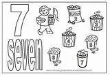 Coloring Number Pages Colouring Seven Learning Write Library Clipart Sheet Cartoon Children Picolour Popular sketch template