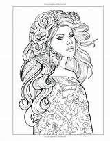 Coloring Pages Hair Girl Adult Getcolorings Color sketch template