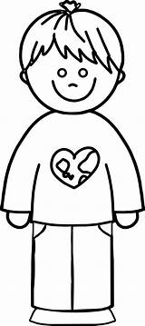 Boy Dress Coloring Heart Wecoloringpage sketch template