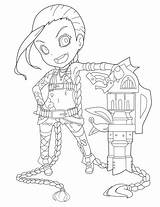 League Legends Jinx Coloring Pages Lineart Lol Coloriage Dessin Drawings Drawing Line Draw Deviantart Manga Template sketch template