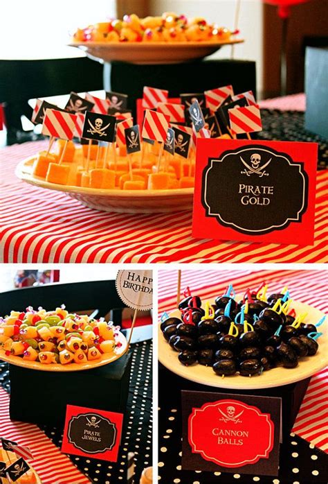 Food Labels Pirate Party Decorations Customized