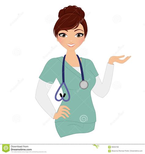 Woman Nurse Stock Illustration Illustration Of Confident