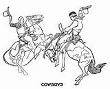 Cowgirl Cowboy Coloring Pages Getdrawings sketch template