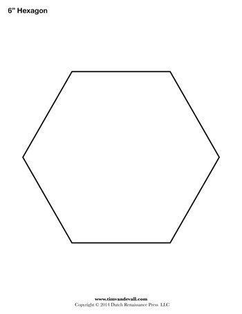 hexagon template   tims printables printable shapes