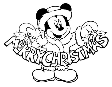 mickey merry christmas coloring page lots   christmas printables