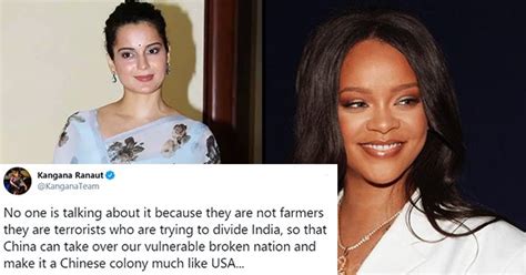 kangana responds to rihanna s tweet on farmers protests calls her a ‘fool