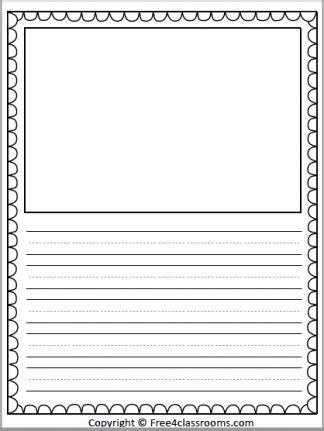 blank paper  scalloped edges  lines   middle   white