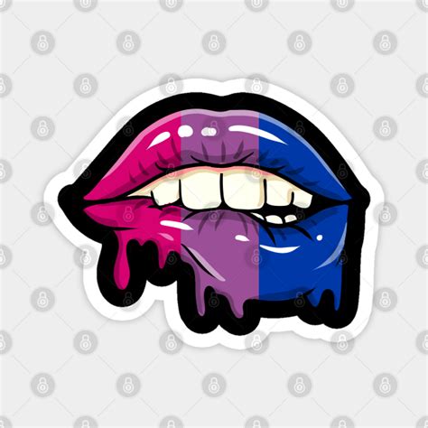 Dripping Bisexual Lips Bi Pride Bisexual Pride Magnet Teepublic