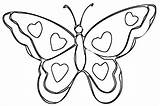 Wings Coloring Pages Butterfly Colouring Getcolorings Heart Butt Printable Color sketch template