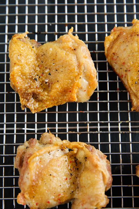 crispy air fryer chicken thighs paleomg