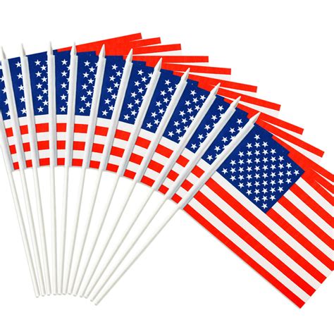 anley usa united states mini flag  pack hand held small miniature