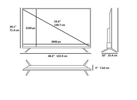 tv dimensions  tv measurements  inches tv viewing