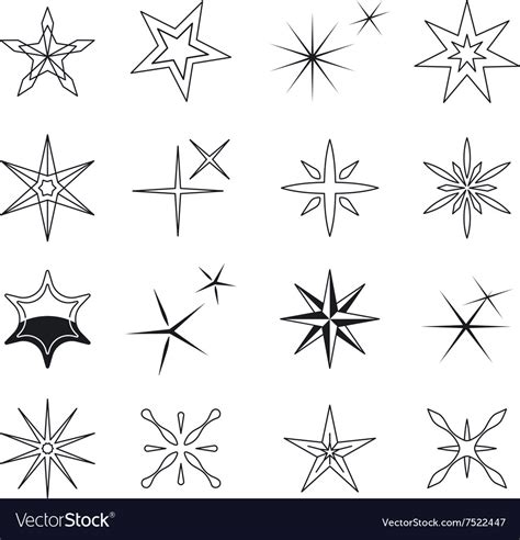 star icons black stars symbols  white royalty  vector