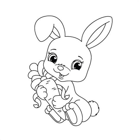 cute baby animal coloring pages bunny