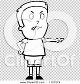 Pointing Angry Finger Boy His Outlined Coloring Clipart Vector Cartoon Cory Thoman sketch template