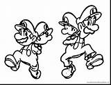 Luigi Mario Coloring Pages Getcolorings Color Print sketch template