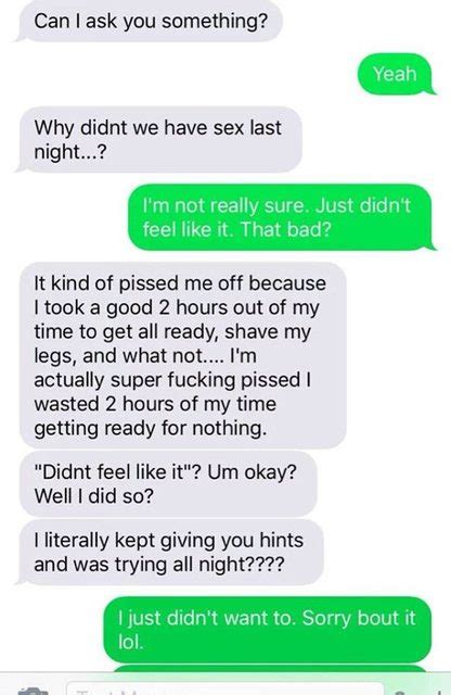 Woman Goes On Insane Text Rant After Getting Turned Down For Sex