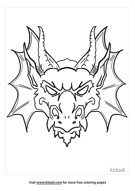 dragon mask coloring page coloring page printables kidadl
