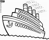 Coloring Pages Steamboat Titanic Cruise Ship Steamship Visit Steam Ocean Steamer Getdrawings Getcolorings Kolorowanki sketch template