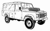 Landrover Land Drawings Outline Discovery Downloaden Uitprinten sketch template