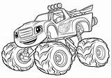 Blaze Monster Coloring Pages Truck Machine Getdrawings sketch template