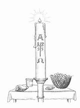Paschal Vigil Cero Pasquale Candles Christ Lenten Tekening Kaarsen Webstockreview sketch template