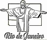Cristo Redentor Colorir Redeemer Corcovado Designlooter Tudodesenhos Coloringpages101 sketch template