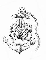 Tattoo Rose Drawing Designs Anchor Roses Cool Pages Coloring Drawings Stencils Creative Really Easy Tumblr Zodiac Signs Girly Tattoos Simple sketch template