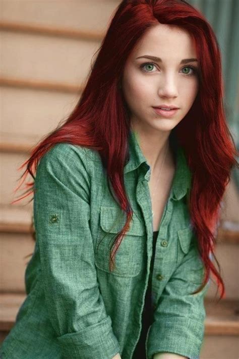 Рыжие волосы и зеленые глаза естественное сочетание Dyed Red Hair