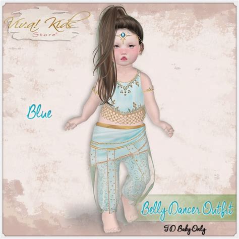 Second Life Marketplace [vk ] Belly Dancer Outfit Blue