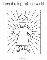 Light Coloring Jesus Pages Am Bible Colouring Twistynoodle Sheets sketch template