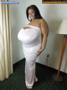 Bbw gigantic black breast