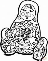 Coloring Dolls Russian Pages Russia Doll Printable Nesting Color Rag Matryoshka Online Sheets Colouring Coloringpages101 Clipart Drawings Template Print Kids sketch template