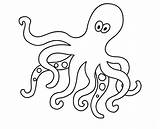 Octopus Clipart Clip Sea Colouring Template Library sketch template