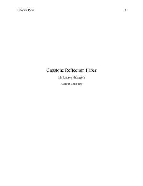 reflection paper  reflection paper template   page