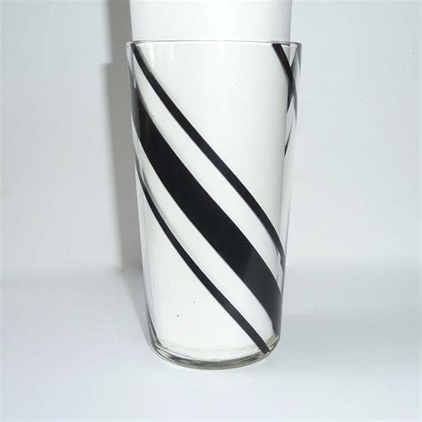 set of 6 art deco black striped drinking glasses from bejewelled on